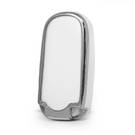 Cover Nano per chiave telecomando Jeep a 3 pulsanti, colore bianco, cornice argentata Jeep-B11Y3 | MK3 -| thumbnail