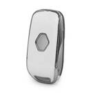 Nano Cover For Renault Remote Key 3 Button White Color Silver Frame RN-B11Y | MK3 -| thumbnail