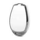 Nano Cover For Renault Remote Key 2 Button White Color Silver Frame RN-D11Y2 | MK3 -| thumbnail