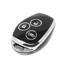 New Aftermarket Nano High Quality Cover For Renault Remote Key 3 Button Black Color Silver Frame RN-D11Y3 | Emirates Keys -| thumbnail