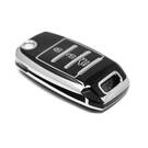 New Aftermarket Nano High Quality Cover For Kia Remote Key 3 Button Black Color Silver Frame KIA-B11Y3 | Emirates Keys -| thumbnail