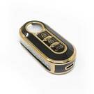 Nuevo Aftermarket Nano Cubierta de Alta Calidad Para Fiat Flip Remote Key 3 Botones Color Negro A11J | Claves de los Emiratos -| thumbnail