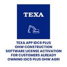 Активация лицензии на программное обеспечение TEXA APP IDC5 PLUS OHW CONSTRUCTION для клиентов, уже владеющих IDC5 PLUS OHW AGRI