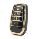 Capa nano de alta qualidade para Toyota Smart Remote Key 6 botões cor preta A11J6H