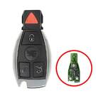 Mercedes NEC Chrome Modified Remote Key Shell 4 Botones 2 Tipo de baterías