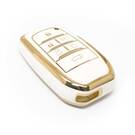 Новый Послепродажный Нано Высококачественный Чехол Для Toyota Smart Remote Key 6 Кнопок Белый Цвет A11J6H | Ключи от Эмирейтс -| thumbnail