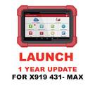 X-431 919 MAX'in lansmanı 1 yıllık abonelik güncellemesi