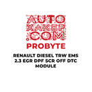 وحدة DTC لمرشح جسيمات الديزل من برو بايت رينو TRW EMS 2.3 EGR SCR OFF