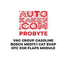 وحدة رفارف إعادة تدوير غاز العادم (EGR) من مجموعة ProByte VAG Gasoline Bosch MED17.1 CAT EVAP DTC