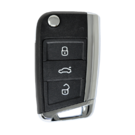 VW Polo Flip Remote Key Shell 3 Buttons HU162 Blade