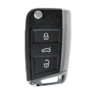 Volkswagen VW Polo Flip Remote Key Shell 3 Buttons HU162 Blade