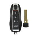 Carcasa para llave remota inteligente Porsche de 4 botones, mercado de accesorios de alta calidad, cubierta para llave remota Mk3, reemplazo de carcasas para llavero a precios bajos. -| thumbnail
