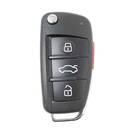 Audi Flip Remote Key Shell 3 + 1 Botões