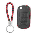 Estojo de couro para Land Rover Flip Remote Key 3 Botões RV-D