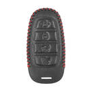 Кожаный Чехол Для Hyundai Smart Remote Key 4 Кнопки HY-P | МК3 -| thumbnail