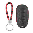 Кожаный чехол для Hyundai Smart Remote Key 4 кнопки HY-X