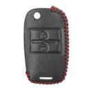 Étui en cuir pour clé à distance Kia Flip 2 boutons KA-J | MK3 -| thumbnail
