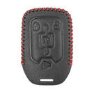 Кожаный чехол для умного дистанционного ключа GMC 3+1 кнопки GMC-B | МК3 -| thumbnail
