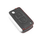 New Aftermarket Leather Case For Peugeot Flip Remote Key 2 Buttons High Quality Best Price | Emirates Keys -| thumbnail