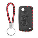 Leather Case For Peugeot Remote Key 3 Buttons