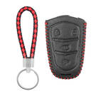 Funda de cuero para Cadillac Smart Remote Key 4 Botones