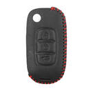 Etui en cuir pour clé à distance Renault Flip 3 boutons RN-C | MK3 -| thumbnail