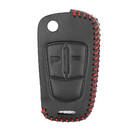 Кожаный чехол для Opel Flip Remote Key 3 Buttons OP-C | МК3 -| thumbnail