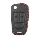 Funda De Cuero Para Opel Flip Remote Key 3 Botones OP-C | mk3 -| thumbnail