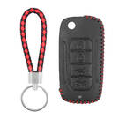Étui en cuir pour clé à distance Jeep Flip 4 boutons JP-E