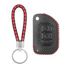 Funda de cuero para Jeep Flip Remote Key 2 Botones JP-F