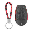 Funda de cuero para llave remota inteligente Jeep 5 + 1 botones JP-K