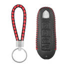 Funda de cuero para Porsche Smart Remote Key 4 Botones