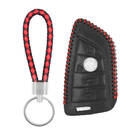 حقيبة جلدية لسيارة BMW CAS4 F Series Blade Remote Key 4 أزرار