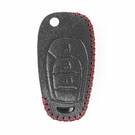 Leather Case For Chevrolet Flip Remote Key 3 Buttons | MK3 -| thumbnail