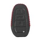 Étui en cuir pour clé à distance Peugeot Citroen 3 boutons | MK3 -| thumbnail