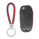 Funda de cuero para Ford Flip Remote Key 4 Botones