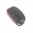 New Aftermarket Leather Case For Hyundai Tucson I10 I20 I40 IONIQ Remote Key 3 Buttons High Quality Best Price | Emirates Keys -| thumbnail
