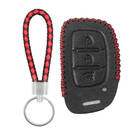 Leather Case For Hyundai Tucson I10 I20 I40 IONIQ Remote Key 3 Buttons