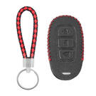 Leather Case For Hyundai Verna Kona Venue Palisade Remote Key 3 Buttons