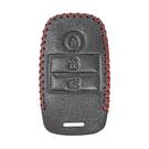 Funda de cuero para Kia Smart Remote Key 3 Botones | mk3 -| thumbnail