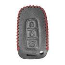 حافظة جلدية لسيارة هيونداي كيا الذكية مفتاح التحكم عن بعد 3 أزرار | MK3 -| thumbnail
