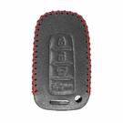 Leather Case For Hyundai Kia Smart Remote Key 4 Buttons | MK3 -| thumbnail