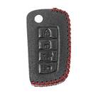 Leather Case For Nissan Flip Remote Key 4 Buttons | MK3 -| thumbnail
