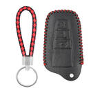 Custodia in pelle per Toyota RAV4 Corolla Highlander Smart Remote Key 3 pulsanti