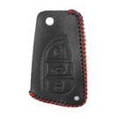 Funda de cuero para Toyota Flip Smart Remote Key 3 Botones | mk3 -| thumbnail