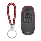 Estojo de couro para Audi Smart Remote Key 3 botões