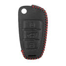 Funda de cuero para Audi Flip Remote Key 3 Botones | mk3 -| thumbnail