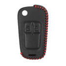 Leather Case For Chevrolet Opel Flip Remote Key 2 Buttons | MK3 -| thumbnail