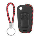 Leather Case For Chevrolet Cruze Opel Astra J Flip Remote Key 2 Buttons