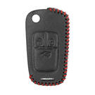 Leather Case For Chevrolet Opel Flip Remote Key 3 Buttons | MK3 -| thumbnail